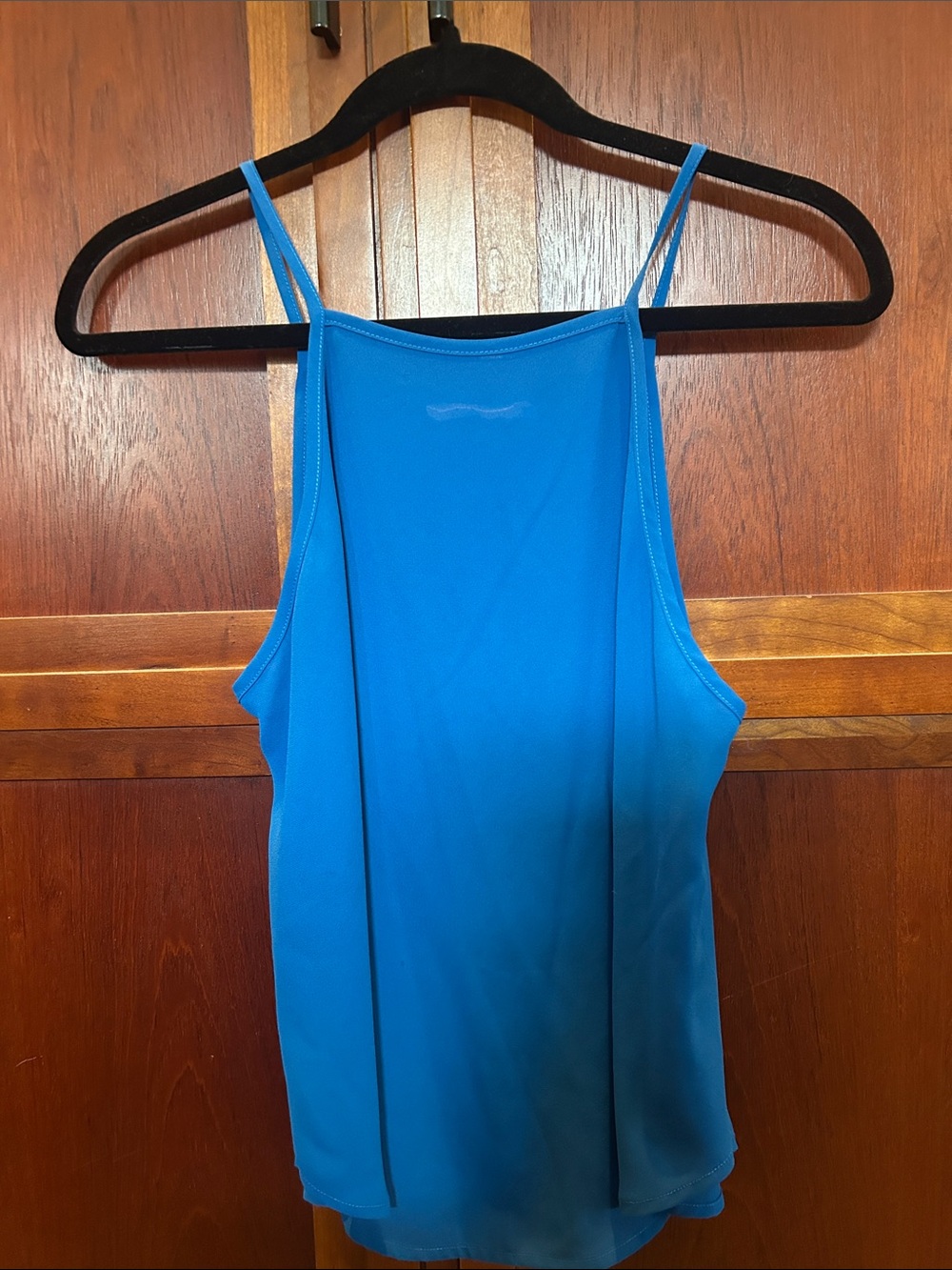 Lush Bright Blue High Neck Spaghetti Strap Camisole